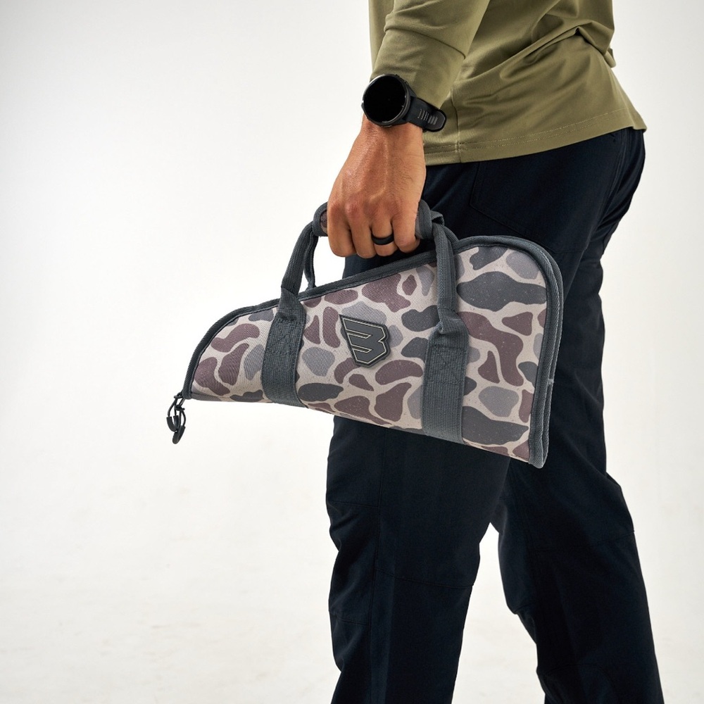 BURLEBO Camo Carry Case in Gray and Taupe